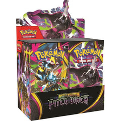 LIMIT 3 per person
Release Date: 07/17/2026
Booster box contains 36 packs of Pitch Black
Delve into Darkness Beyond Limits! Twinkling city lights and a starry sky become obscured in darkness as Mega Darkrai ex arrives with mystery and malice! But Mega Zeraora ex fights back with thunderous strikes of lightning, leading the way for Mega Chandelure ex, Mega Excadrill ex, and more to join the fray. Shadows deepen and nightmares become reality in the Pokemon TCG: Mega Evolution- Pitch Black expansion! Over 115