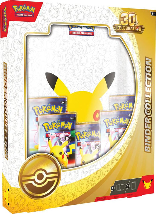 Release Date October 2nd, 2026
Celebrating 30 Years of Pokémon! Commemorate 30 years of joy with fan-favorite Pokémon spanning three dazzling decades! Celebrate this magnificent milestone with the mighty presences of Mewtwo ex and Mew ex, followed by a wealth of allies like Umbreon ex, Salamence ex, and Greninja ex. Plus, there are 30 reasons to honor Pikachu, as each booster pack contains one—with 30 unique variations to collect as Pikachu rare cards! And, whether you’re looking forward to a glittering fut