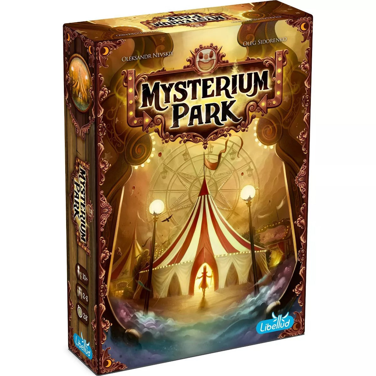 Welcome to Mysterium Park! Its cotton candies, its circus and its dark secrets... The former director disappeared, but the investigation came to nothing. Since that night, weird things have happened at the fair. As psychics, players are convinced that a ghost haunts this carnival. They’re now intent on giving it a chance to reveal the truth. In this asymmetrical game, the ghost sends visions with illustrated cards. The psychics try to interpret them to exonerate the safe suspects and locations and, finally,
