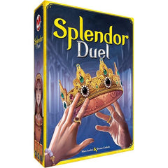 The award-winning game Splendor returns with this fresh take on its classic drafting gameplay. Featuring the clever engine building that Splendor is known for, Splendor Duel offers a compact, tight two-player experience that will be instantly recognizable to fans of the original game, while also adding new decisions and mechanisms that offer deeper strategic options. The new common board has players drafting Gem, Gold and rare Pearl tokens from a 5x5 grid. Only allowed to draft up to 3 tokens in a consecuti