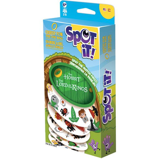 In Spot it!, there is only one common symbol between two cards. Be the first to spot the match to win! This Lord of the Rings edition comes with a special tin box and symbols inspired by the iconic book series
RACE TO SPOT THE MATCH: In this Lord of the Rings edition of Spot It!, players compete to find the one matching symbol between any two cards before their opponents.
FEATURING ICONIC LOTR SYMBOLS: Includes artwork inspired by The Lord of the Rings books and films, featuring symbols like the One Ring,