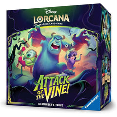 Release Date: 07/24/2026
This Illumineer’s Trove is perfect for Disney fans, TCG enthusiasts, and collectors alike! With the 8 booster packs, you’ll expand your collection, giving you more options for your deck. The full-art storage box and 6 character-themed dividers keep your cards safe and organized. During play, keep track of damage with 6 themed dice. The lore counter makes it easy to see how close you are to victory!