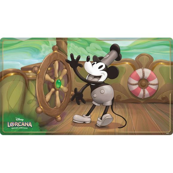 This playmat features a striking image of Steamboat Willie! A fabric top prevents damage during gameplay and can also be used as a desk mat or mouse pad, while the anti-slip bottom keeps the mat in place during use.
This mat measures: 24" x 13.5" / 61 cm x 34.3 cm