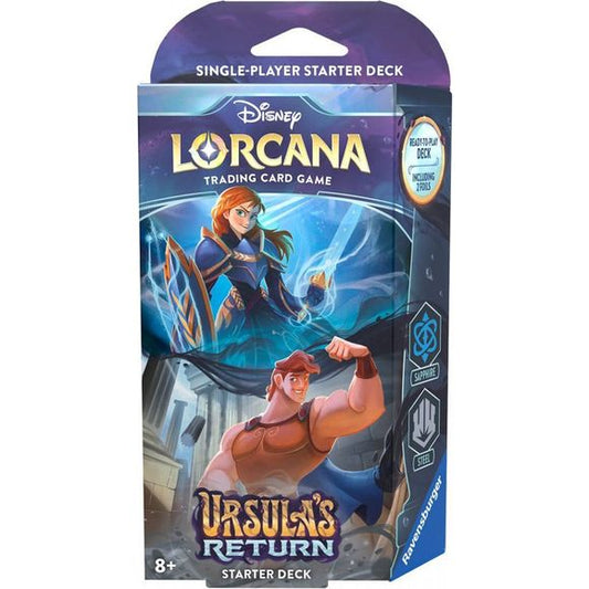 This product is a Presale item with an estimated shipping date of 5/31/2024.
To play Disney Lorcana TCG, each player will need a deck of sixty cards. Ready-to-play starter decks contain a preconstructed deck with a specific card list. If you’re new to trading card games, or if you want to experience the game with a deck designed and tested by Team Lorcana, this is a good place to start.
Contents:
• 1 starter deck of 60 cards, including 2 foil cards of the characters on the package front
• 11 game tokens
• 1