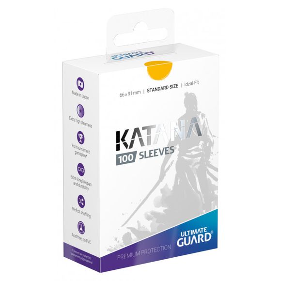 Protect your cards like a Samurai would with our brand-new Katana sleeves! Honoring the tradition of pristine Japanese craftsmanship, these precision-made and extremely durable sleeves are ideal for tournament gameplay. They are fully opaque, great for shuffling and meet the highest standards of players and collectors