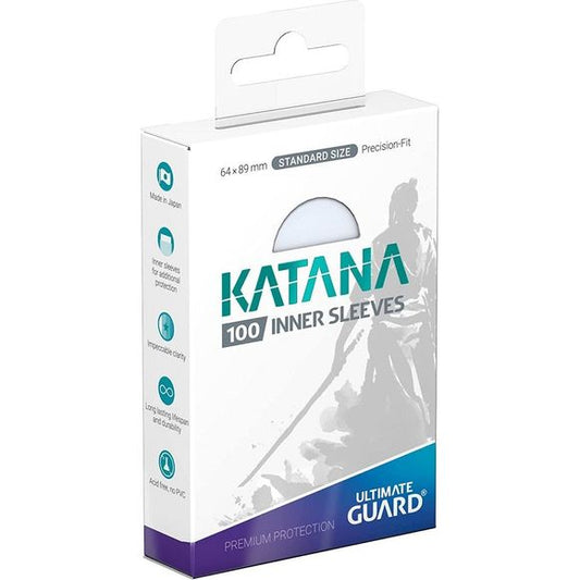 Ultimate Guard Katana Transparent Inner Sleeves (100ct) Standard Size | Galactic Toys & Collectibles