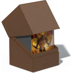 Developed and produced in Germany, this handy and solid Boulder 100+ with super-easy opening consists of 97% renewable resources, with a FSC certified grass paper packaging. The deck case is recyclable and holds up to 100 double-sleeved or 120 single-sleeved cards when using Ultimate Guard Sleeves. With the purchase of this Return to Earth product you directly support global reforestation.