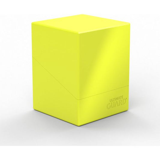 Ultimate Guard is happy to announce the Boulder 100+ Solid line will be expanding to include 4 beautiful new neon colors: Neon Orange, Neon Green, Neon Pink, Neon Yellow. We can't wait for you to see these neon beauties in person- they're the perfect way to add a little flare and personality to your deck storage. The Boulder 100+ Solid, sourced and manufactured locally in the USA, is a durable and rigid deck box for up to 100 double-sleeved cards. These deck boxes fit seamlessly within Ultimate Guard's Arkh