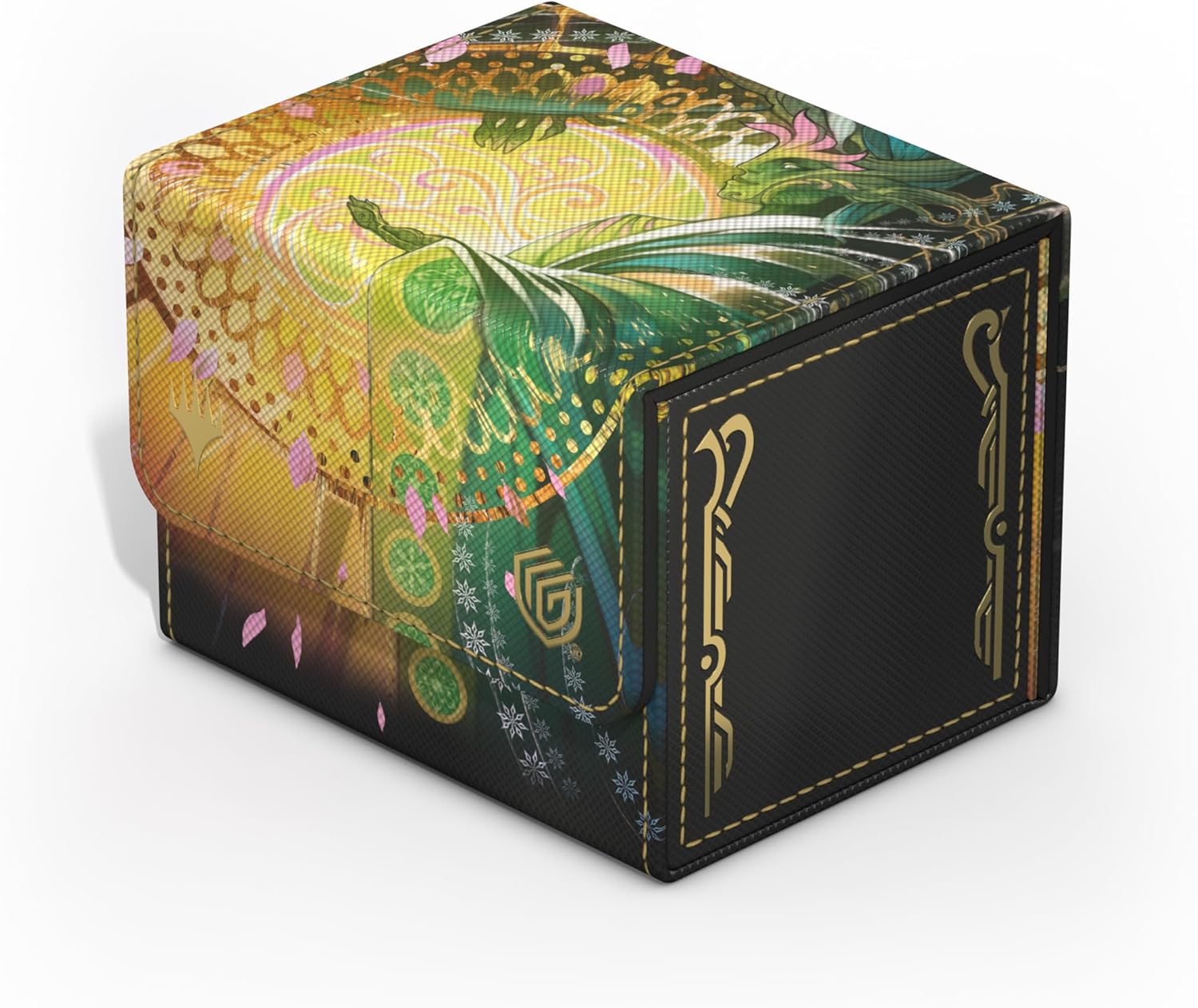 The Sidewinder 100+ Xenoskin is a high-quality TCG deck box that offers premium card protection thanks to its resistant Xenoskin material, microfiber inner lining, and strong magnetic closure, while still granting easy and convenient access to the deck inside. The deck boxes are printed in full color with officially licensed artworks from Magic: The Gathering’s upcoming set "Secrets of Strixhaven". The Sidewinder 100+ Xenoskin is optimized to hold 100 double-sleeved or 120 single-sleeved cards in Ultimate G