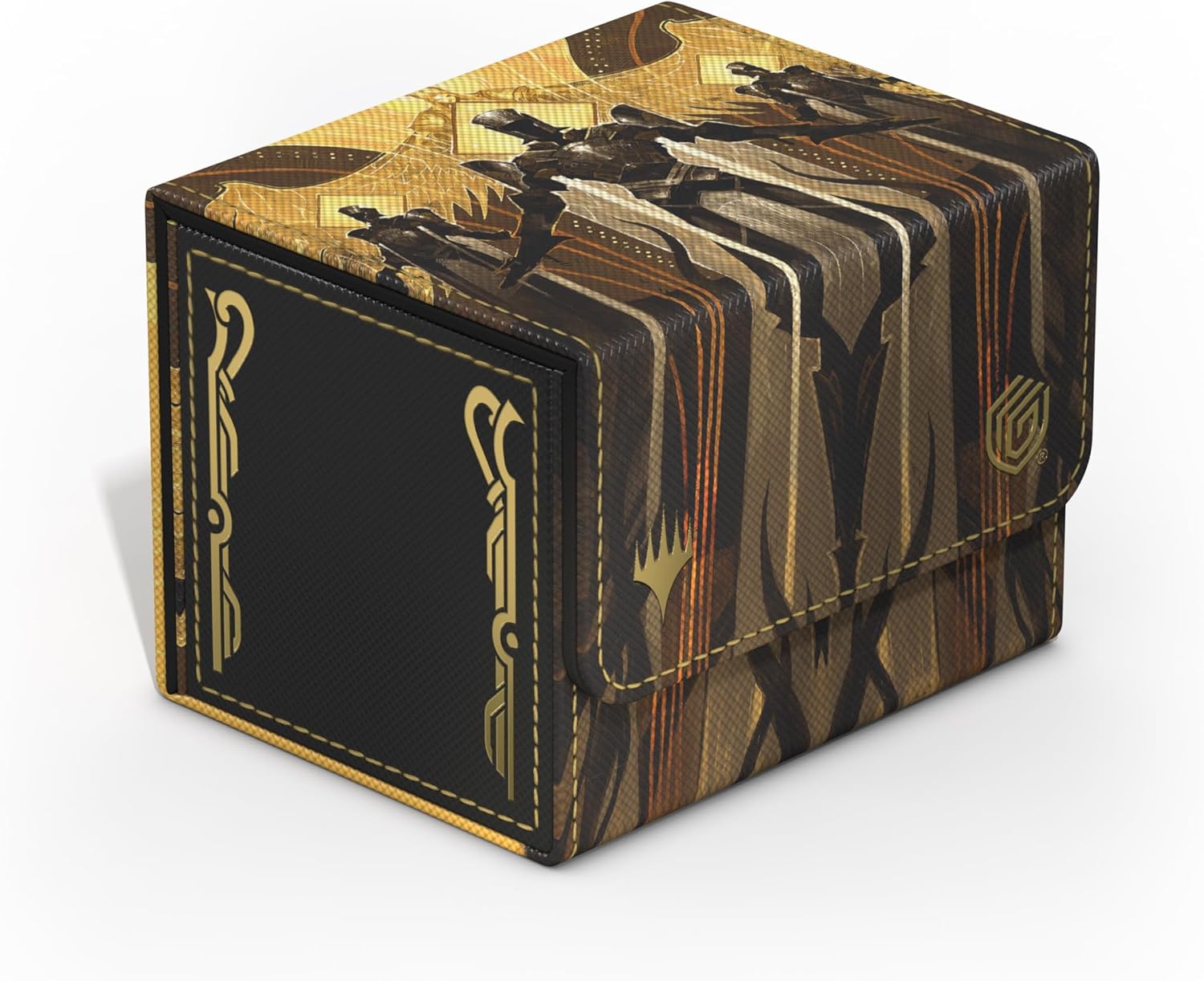 The Sidewinder 100+ Xenoskin is a high-quality TCG deck box that offers premium card protection thanks to its resistant Xenoskin material, microfiber inner lining, and strong magnetic closure, while still granting easy and convenient access to the deck inside. The deck boxes are printed in full color with officially licensed artworks from Magic: The Gathering’s upcoming set "Secrets of Strixhaven". The Sidewinder 100+ Xenoskin is optimized to hold 100 double-sleeved or 120 single-sleeved cards in Ultimate G