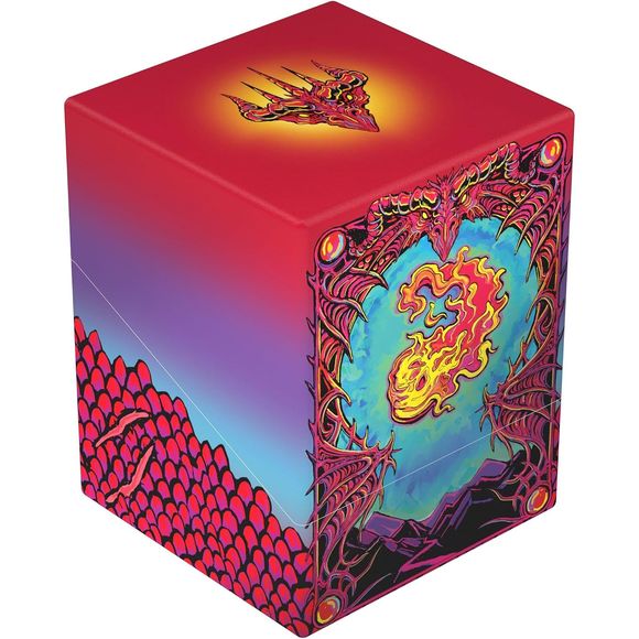 <p><strong>Ultimate Guard RTE Boulder 100+ – Magic: The Gathering Mana Token (Mountain)</strong> combines officially licensed MTG artwork with durable, eco-friendly trading card storage. Featuring vibrant Mountain mana-inspired artwork, this premium deck box holds up to 100 double-sleeved cards in Ultimate Guard sleeves. Made in Germany using 78% renewable resources, its rigid construction, soft-touch finish, and secure closure provide reliable protection for your favorite decks. The compact, modular design