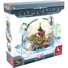 Dear student beings, The cosmic faculty of the Technical Academy of Creation warmly welcomes you to your Civolution - the most important exam in the field of Civilization Design. Over four eras, you will demonstrate your ability to guide your civilization to prosperity across a randomly generated, secluded continent. Best of luck and remember - you will be graded at the end of the exam! Civolution is a complex strategy game by Stefan Feld where players trigger actions from an ever-evolving technology matrix