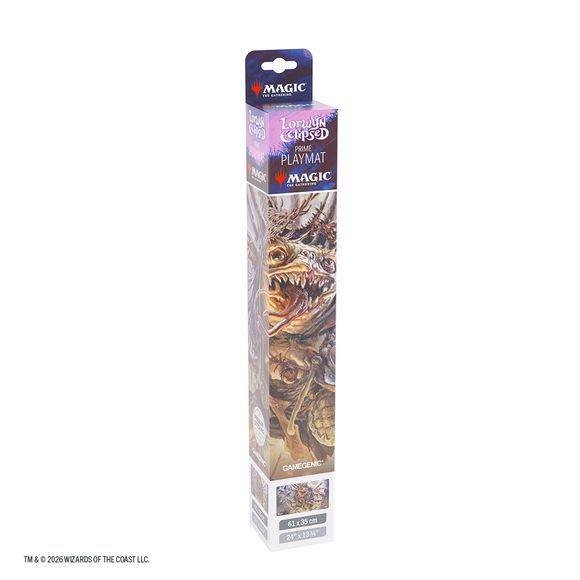 These premium-quality, full-color printed and officially licensed Prime Playmats are an essential accessory for every dedicated gamer. Each playmat captures the game’s immersive atmosphere and brings it straight to your tabletop. With 2mm soft cushioning, it protects your
cards from rough or dirty surfaces while offering a smooth and comfortable play experience. The ultrafine fabric surface ensures seamless card movement, while the anti-slip backing keeps the mat firmly in place during gameplay. Each playma