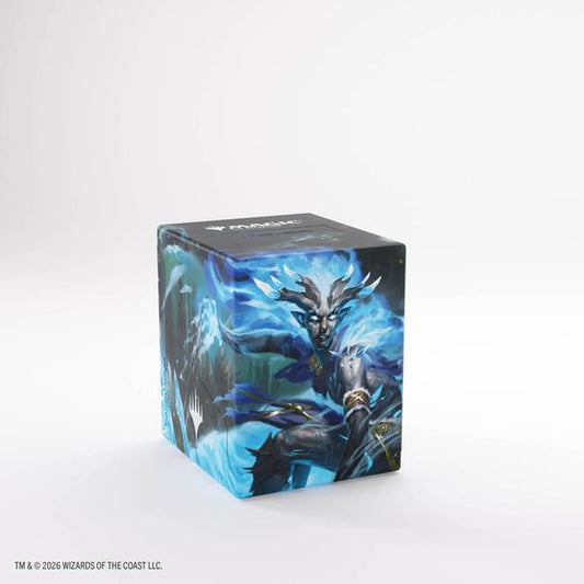 Instantly identify your deck: Meet the Bastion 100+ XL - Art Edition! The market's only rock-solid deck box featuring a rear clear window that lets you show off your top card or Commander without opening it. Truly one of a kind. An exclusive innovation that puts the Bastion 100+ XL in a category of its own. Covered in officially licensed artwork from the game, this rock-solid deck box will keep 100+ double-sleeved cards securely stored.