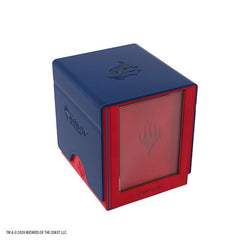 Designed for functionality and style, it holds 100+ double-sleeved cards in a sideloading position, with additional space for tokens and a UV-protected Slide Card Case at the front. The Slide Card Case is seamlessly integrated into the front of the box and can be removed for use during gameplay, allowing players to display their Commander card while keeping it fully protected at all times. A hidden, sturdy drawer provides extra storage for tokens or dice, ensuring all gaming essentials stay organized. The b