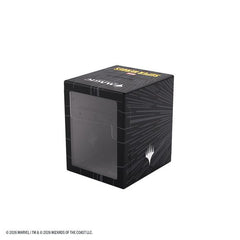 REAR COMMANDER DISPLAY WINDOW: Unique clear rear window lets you display your top card or Commander without opening the deck box for instant deck identification.
HOLDS 100+ DOUBLE-SLEEVED CARDS: Designed to securely store 100 double-sleeved cards, even when using extra thick inner sleeves.
ROCK-SOLID SNAP-OPEN DESIGN: Durable deck box with secure locking mechanism and smooth snap-open functionality for quick access.
CONVERTS INTO CARD PILE HOLDER: Innovative design allows the box to transform into a card