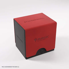 Protect and organize your Commander deck with the Magic: The Gathering Reality Fracture Sidekick PRO 100+ XL featuring Stingerquill. This premium MTG deck box holds 100+ double-sleeved cards, including cards in extra-thick inner sleeves, with additional room for tokens or a sideboard. A removable UV-protected Slide Card Case displays your Commander while keeping it protected. The hidden drawer stores dice and tokens, while Gamegenic’s convertible cover attaches to the bottom for compact storage and easy car