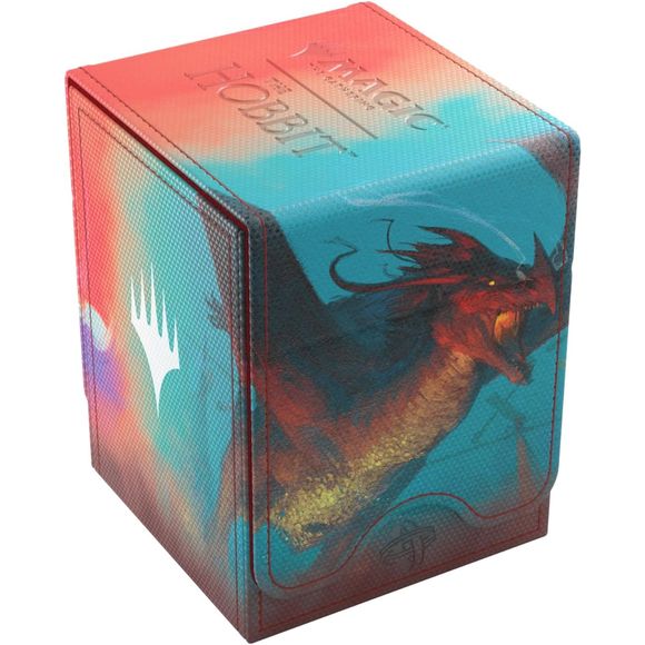 The Squire 80+ XL is a premium deck box featuring officially licensed artwork from the game, showcased on a full-color printed Refractifyber surface with high visual impact.
The Squire 80+ XL holds 80 double-sleeved cards, even with extra Thick Inner Sleeves. The Convertible line is designed to present cards in unique ways. Remove the lid, attach it to the bottom, or start tilting your box in a wide variety of ways. Powerful magnets keep it safely closed.
Five Squire 80+ XLs fit into the Treasure Trove, cr