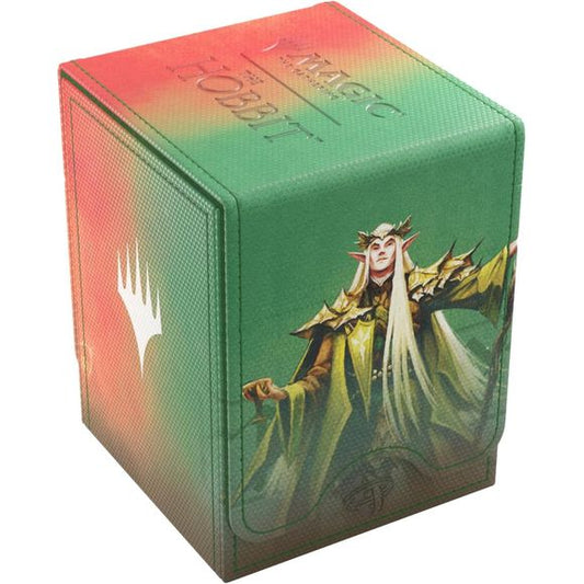 The Squire 80+ XL is a premium deck box featuring officially licensed artwork from the game, showcased on a full-color printed Refractifyber surface with high visual impact.
The Squire 80+ XL holds 80 double-sleeved cards, even with extra Thick Inner Sleeves. The Convertible line is designed to present cards in unique ways. Remove the lid, attach it to the bottom, or start tilting your box in a wide variety of ways. Powerful magnets keep it safely closed.
Five Squire 80+ XLs fit into the Treasure Trove, cr