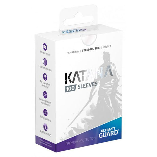 Protect your cards like a Samurai would with our brand-new Katana sleeves! Honoring the tradition of pristine Japanese craftsmanship, these precision-made and extremely durable sleeves are ideal for tournament gameplay. They are fully opaque, great for shuffling and meet the highest standards of players and collectors