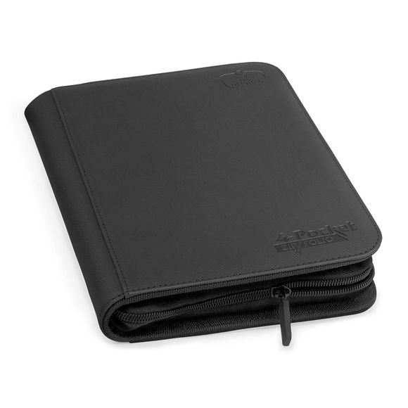 High quality Portfolio with flexible and durable cover, innovative XenoSkin (TM) surface and 20 integrated 4-pocket-pages for all standard- and Japanese-sized gaming cards. Zipper closure for extra security!- Zipper closure for secure transportation and major protection!- Holds 160 standard-sized cards in ULTIMATE GUARD Sleeves- 20 archival safe 4-Pocket Pages- Acid free, no PVC- Innovative XenoSkin (TM) cover with durable anti-slip texture!- Side-loading pocket design for increased card protection!- Dimens