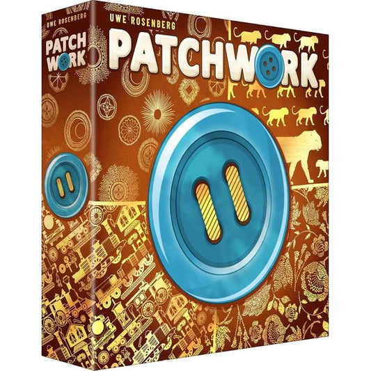 In 2024, we celebrate the 10th anniversary of our mega seller PATCHWORK (more than 1 million copies sold worldwide) with a new edition. This edition features new illustrations on the components, which will become the new Standard Edition afterwards. Exclusively for the anniversary edition, there will be a festive cover design with gold finishes, the AUTOMA deck (solo mode), as well as special tokens (2 thread spools as time markers and 1 sewing machine as neutral token). In addition, one of the patches will