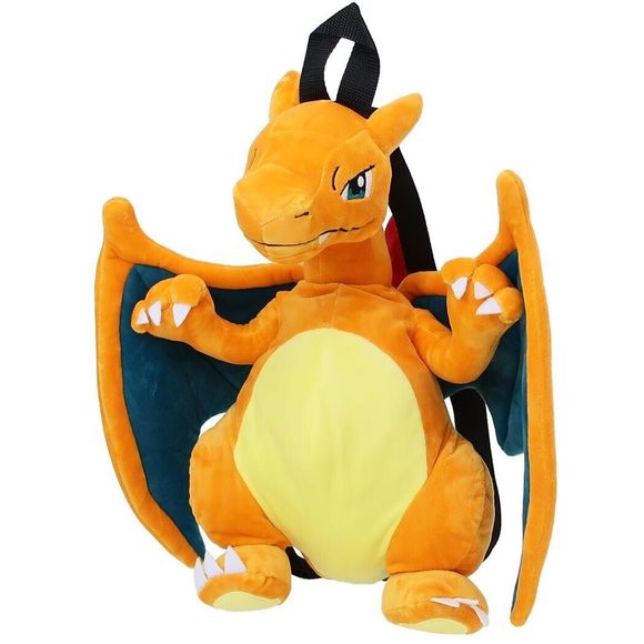 Officially licensed Charizard Backpack from Maruyoshi! This backpack is approximately 40cm (16") length, 23cm (9") depth, and 56cm (22") wide. The perfect backpack to show your love for Pokemon! The backpack is made of soft boa (soft polyester fibers) and is extremely soft. The backpack's straps can be lengthened to be used for adult or children. Backpack is intended for light use and decoration.