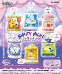 <p><strong>Each box contains 1 random Pokémon sleeping diorama. Specific designs cannot be selected.</strong></p>
<p>Settle in for a cozy night with the <strong>Re-Ment Pokémon Nighty Night Collection</strong>!</p>
<p>This adorable blind box series features Pokémon peacefully sleeping in ornate canopy beds and dreamy nighttime scenes. Each miniature display combines soft pastel colors, detailed bedding, and character-specific accessories for a charming bedroom-inspired collectible.</p>
<p>The series incl