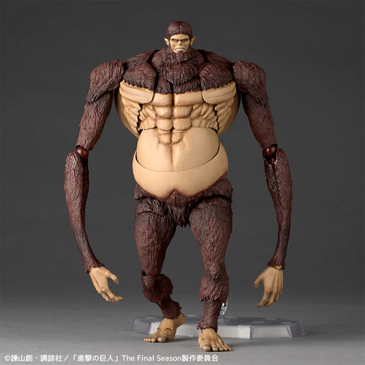 <p>Bring one of the most intimidating Titans from <strong>Attack on Titan</strong> to your collection with the <strong>Kaiyodo Revoltech Amazing Yamaguchi Beast Titan</strong> action figure!</p>
<p>The Beast Titan's distinctive long-limbed proportions and fur-covered body have been recreated with detailed sculpting throughout the figure. Kaiyodo's Amazing Yamaguchi articulation system is specially engineered around the Titan's unusual anatomy, allowing for expressive poses while preserving its recognizable