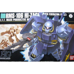<p>Build and display <strong>HGUC Zeta Gundam RMS-106 EFSF Hi-Zack</strong> with this official Bandai Hobby <strong>HGUC 1/144 scale model kit</strong>.</p>
<p>Beautiful high-grade Hi-Zack in EFSF blue is molded all in colour and snaps together for an easy build. Polycaps make the joints movable; foil and clear stickers add detail.</p>
<p>No paint or cement are required</p>
<p><strong>Product Features:</strong></p>
<ul>
<li>HGUC 1/144 scale model kit</li>
<li>Official Bandai Hobby release</li>
<li>Includes