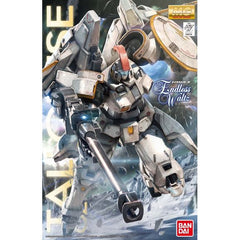 Featuring a Leo type inner frame with removable helmet, this new version of Tallgeese features a redesigned Dober Gun with recoil motion, as well as new thrusters hidden in the rear skirt armor. Iconic large rear mounted boosters feature an opening and closing gimmick. Small unpainted figure of Zechs Merquise standing and sitting included along with beam sabers, a variety of left and right hands, and decals designed by Hajime Katoki.