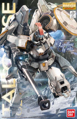 Featuring a Leo type inner frame with removable helmet, this new version of Tallgeese features a redesigned Dober Gun with recoil motion, as well as new thrusters hidden in the rear skirt armor. Iconic large rear mounted boosters feature an opening and closing gimmick. Small unpainted figure of Zechs Merquise standing and sitting included along with beam sabers, a variety of left and right hands, and decals designed by Hajime Katoki.