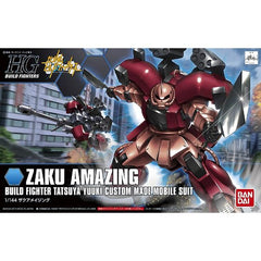 <p>Build and display <strong>HGBF Gundam Build Fighters Zaku Amazing</strong> with this official Bandai Hobby <strong>HGBF 1/144 scale model kit</strong>.</p>
<p>Highly detailed and articulated model, molded in multiple colors. Build to fight!</p>
<p><strong>Product Features:</strong></p>
<ul>
<li>HGBF 1/144 scale model kit</li>
<li>Official Bandai Hobby release</li>
<li>Articulated construction for dynamic posing</li>
<li>Molded color parts help recreate the on-screen appearance</li>
</ul>