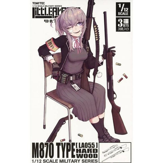 The M870 is a classic pump-action shotgun developed in the 1960s and adopted by police and military forces all over the world. This latest Little Armory kit features three different lengths of this popular weapon: the 28-inch barrel known as the "Wingmaster," the 18.5-inch length for home defense, and the 14-inch TAC-14 version. The pump action is operational in all three lengths.