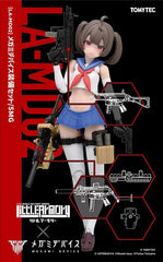 Tomytec's "Little Armory" realistic firearm model series collaborates with Kotobukiya's "Megami Device" action-figure model-kit lineup for an item that bridges the two! This is a realistic equipment parts set that includes a submachine gun, handgun, holster, magazine pouch, rifle holder, and attachments. The holster and rifle holder are designed to be compatible with the included guns, as well as other "Little Armory" items sold separately. Maximize the combat power of your "Megami Device" figures by introd