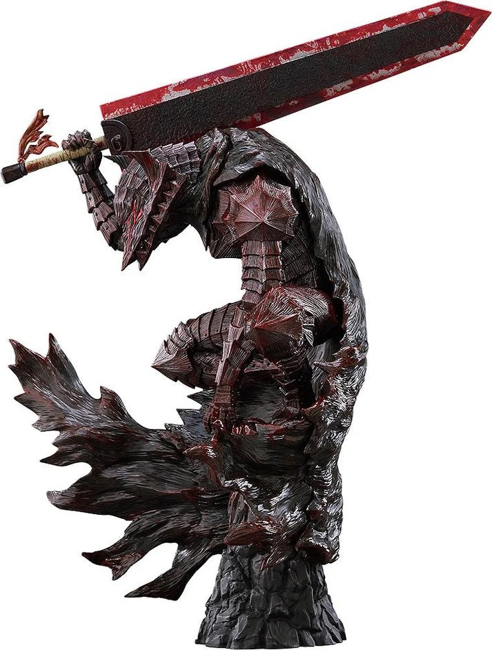 PRE-ORDER: Expected to ship in July of 2027.
From the popular manga series Berserk comes a POP UP PARADE L figure of Guts in his Berserker Armor, completely covered in blood as he pushes beyond his natural limits through the armor's terrifying power.
Standing approximately 11 inches (28 cm) tall, the figure captures Guts' intimidating appearance in the Berserker Armor with a dramatic bloody paint finish. The detailed sculpt and striking blood-covered appearance make this version an imposing addition to an