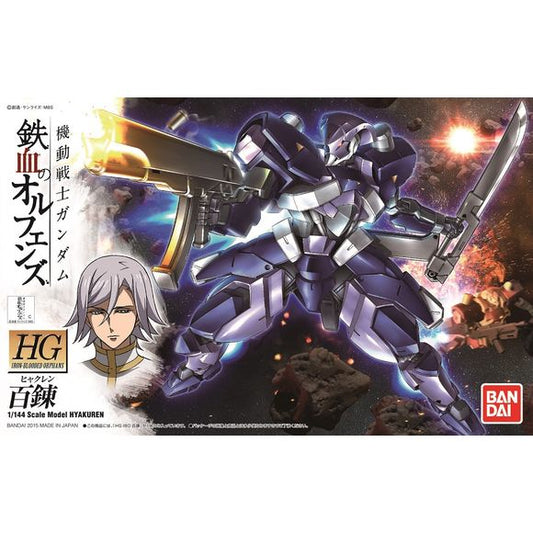 <p>Build and display <strong>HGPD Hyakuren</strong> with this official Bandai Hobby <strong>HG 1/144 scale model kit</strong>.</p>
<p>Bandai Gundam Iron-Blooded Orphans Hyakuren HG 1/144 Scale Model Kit</p>
<p><strong>Product Features:</strong></p>
<ul>
<li>HG 1/144 scale model kit</li>
<li>Official Bandai Hobby release</li>
</ul>