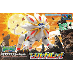 This kit builds into the Legendary Pokemon Solgaleo from the game "Pokemon Sun"! Parts come molded in color and stickers are included so no painting is required to complete this fun and easy-to-build kit! Runner x2, sticker sheet, and instruction manual included.
