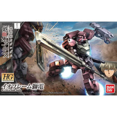 A new mobile suit used by Tekkadan in season 2 of "gundam-iron Blooded Orphans" that comes with rifle, 2 types of shields. Runner x 5, sticker x1.