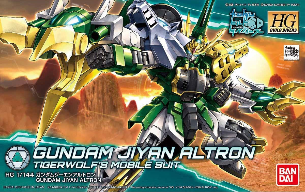A design based on the Altron Gundam, the personal machine of Tigerwolf from “Gundam Build Divers” appears! Utilizing brand new molding this martial arts themed Gundam has sub arms which can extend as well as combine with the tiger and wolf parts on its shoulders. Runner x 13, stickers, instruction manual.
Product size: Approx 6"
Package size: Approx 11.7x7.4x3.0 in