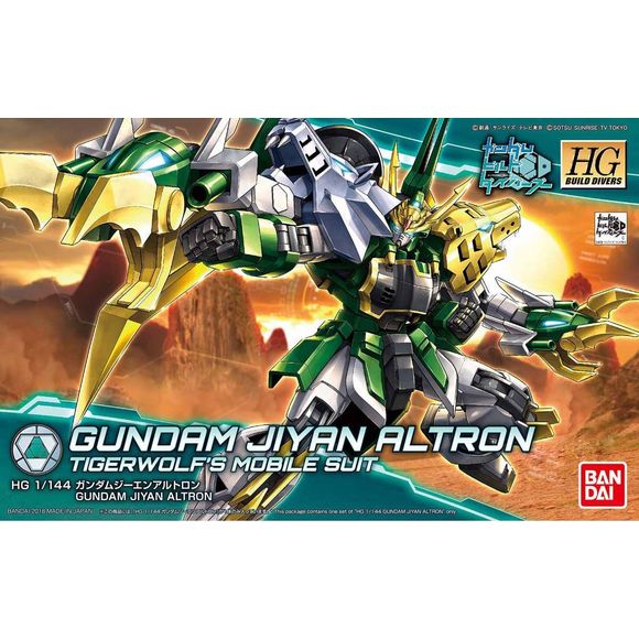 A design based on the Altron Gundam, the personal machine of Tigerwolf from “Gundam Build Divers” appears! Utilizing brand new molding this martial arts themed Gundam has sub arms which can extend as well as combine with the tiger and wolf parts on its shoulders. Runner x 13, stickers, instruction manual.
Product size: Approx 6"
Package size: Approx 11.7x7.4x3.0 in