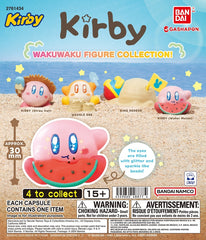 Bandai Kirby Wakuwaku Figure Collection Gashapon – 1 Random Figure
Bring a little beach-day fun to your collection with Bandai’s Kirby Wakuwaku Figure Collection! Kirby and friends are enjoying the sunshine in this adorable assortment of miniature figures featuring playful summer poses and sparkling, glitter-filled eye details.
Discover Kirby wearing a straw hat and holding a frozen treat, Waddle Dee building a sandcastle, King Dedede relaxing beneath the sand, or Kirby enjoying a slice of watermelon. The