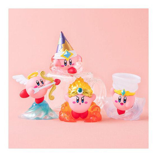 Kirby's Dream Land Copy Ability Figure Gashapon Figure Capsule Collection 2 features: Angel Kirby, Fire Kirby, Tornado Kirby and Wizard Kirby 
This contains one random figure in a gashapon ball.