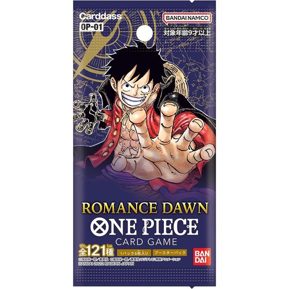 Romance Dawn Japanese Booster OP-01 One Piece TCG
1 Booster pack: 6 Cards.
