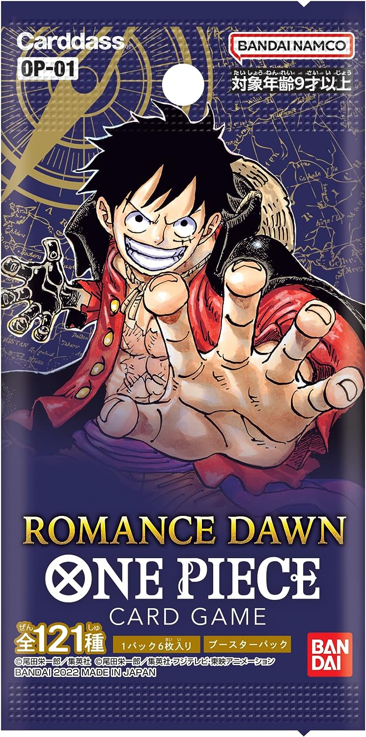 Romance Dawn Japanese Booster OP-01 One Piece TCG
1 Booster pack: 6 Cards.
