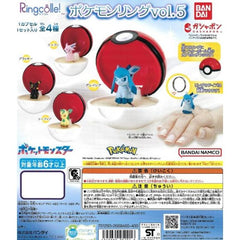 Ringcolle! Pokemon Ring Vol. 5 Gashapon Capsule Collection features: Espeon Ring, Glaceon Ring, Umbreon Ring, and a Leafeon Ring
This contains one random ring in a Pokeball gashapon ball.