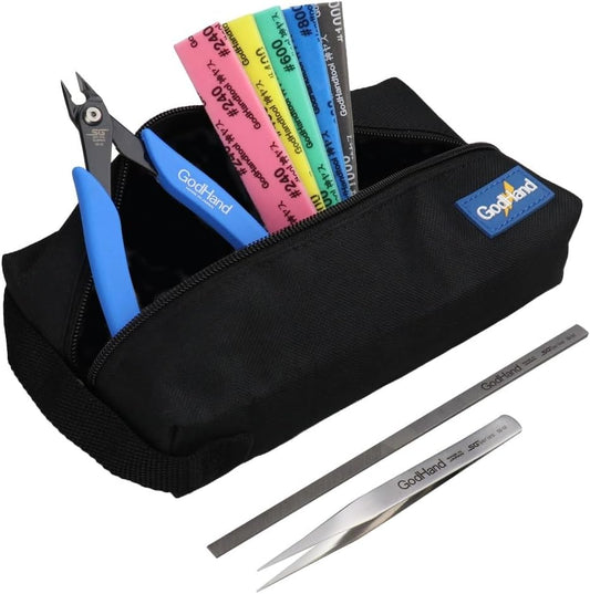 The GodHand GH-SG-02 Plastic Model Starter Tool Set is the perfect entry-level toolkit for anyone starting plastic model building. Designed by the renowned Japanese tool manufacturer GodHand, this set includes all the essential tools needed to assemble plastic models from start to finish.
Whether you're building Gunpla, scale models, or other plastic kits, this high-quality starter set provides the core tools required for cutting parts, cleaning up gates, smoothing surfaces, and applying decals.
Included