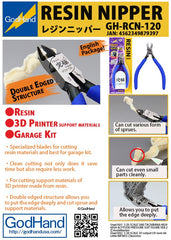 GodHand RCN-120 3D Printer Resin & GK Model Kit Hobby Nipper