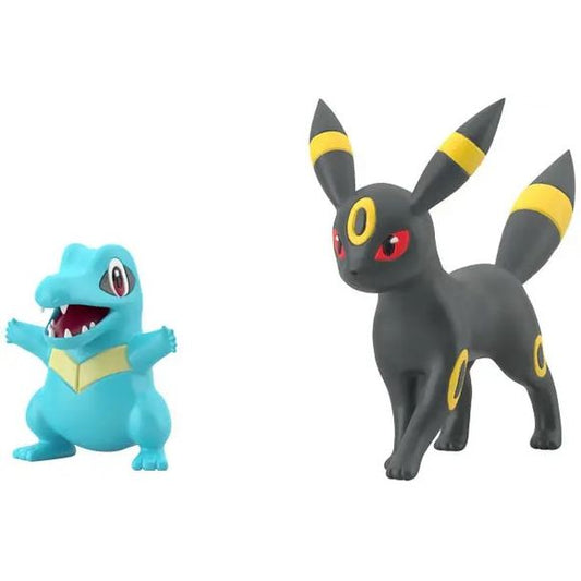 Bandai's fifth volume of Pokemon scale-world brings us to the Johto region. Based on the concept of 1/20th scale, all figures are designed to be in scale with each other. This pack includes Totodile & Umbreon.