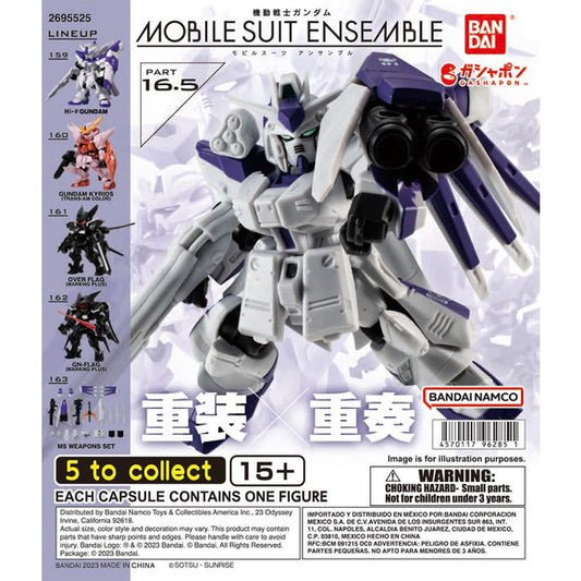 Expand your Gundam collection with Mobile Suit Ensemble Part 16.5 from Bandai Gashapon! This highly detailed capsule figure series features fan-favorite mobile suits and weapon sets from the Gundam universe, designed with the Mobile Suit Ensemble line’s signature articulation and customization system.
Each capsule includes one randomly packed figure or accessory set, allowing collectors to mix, match, and equip their mobile suits for dynamic display possibilities. This lineup includes the Hi-ν Gundam, Gund